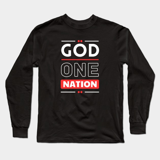 One Nation Under God | Christian Long Sleeve T-Shirt by All Things Gospel